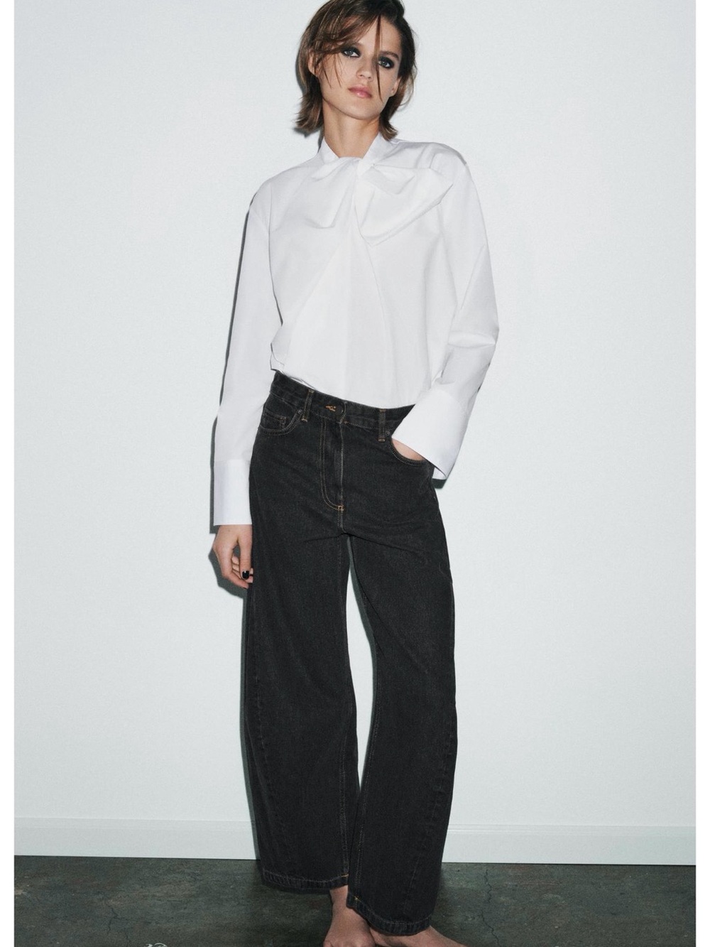 ZW COLLECTION MID-RISE ANKLE BALLOON JEANS NWT Size 25